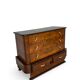 Commode italienne Art déco en ronce de noyer, années 1920