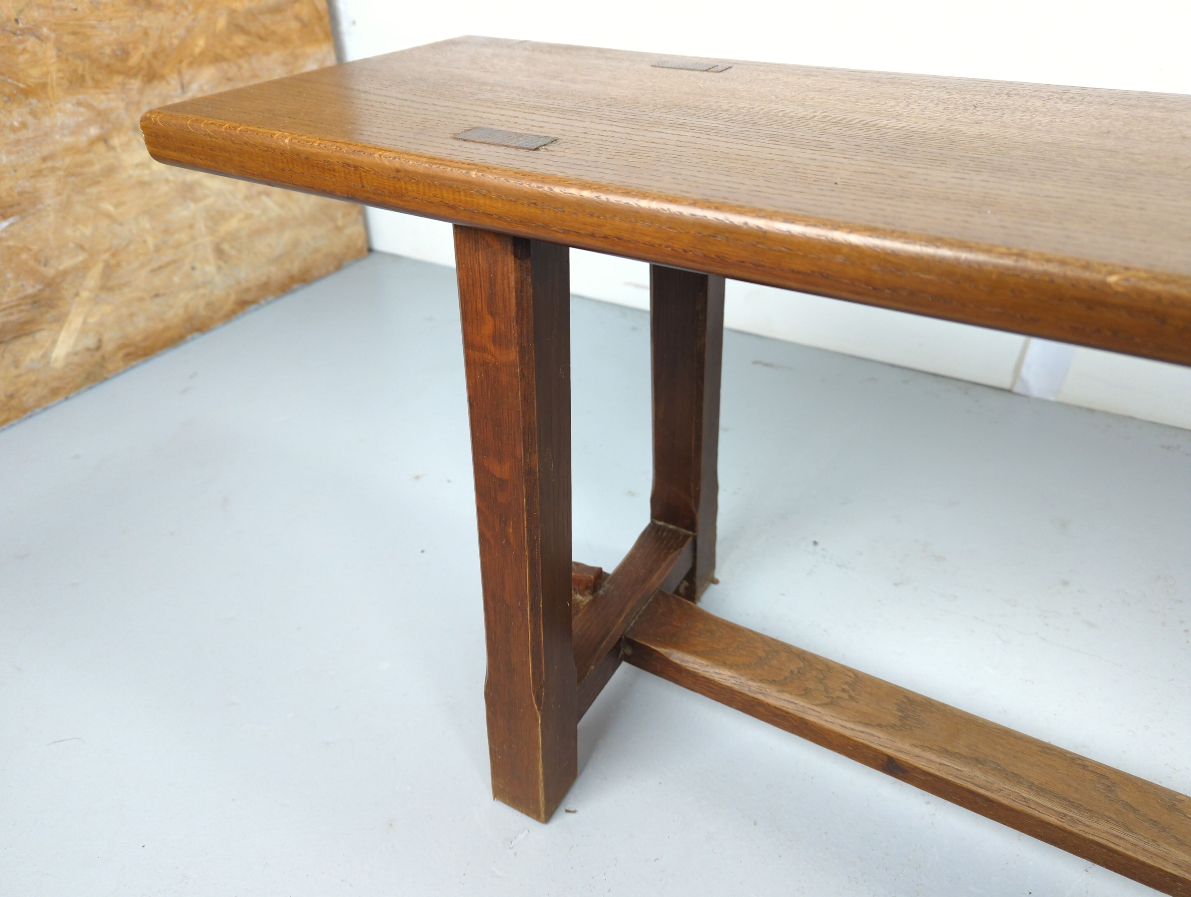 Old bench for oak farmhouse table