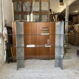 Roche Bobois stone and glass sculpture shelf 1970s