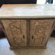 Sideboard Louis XVI epoch XIXth patinated gray with 2 doors