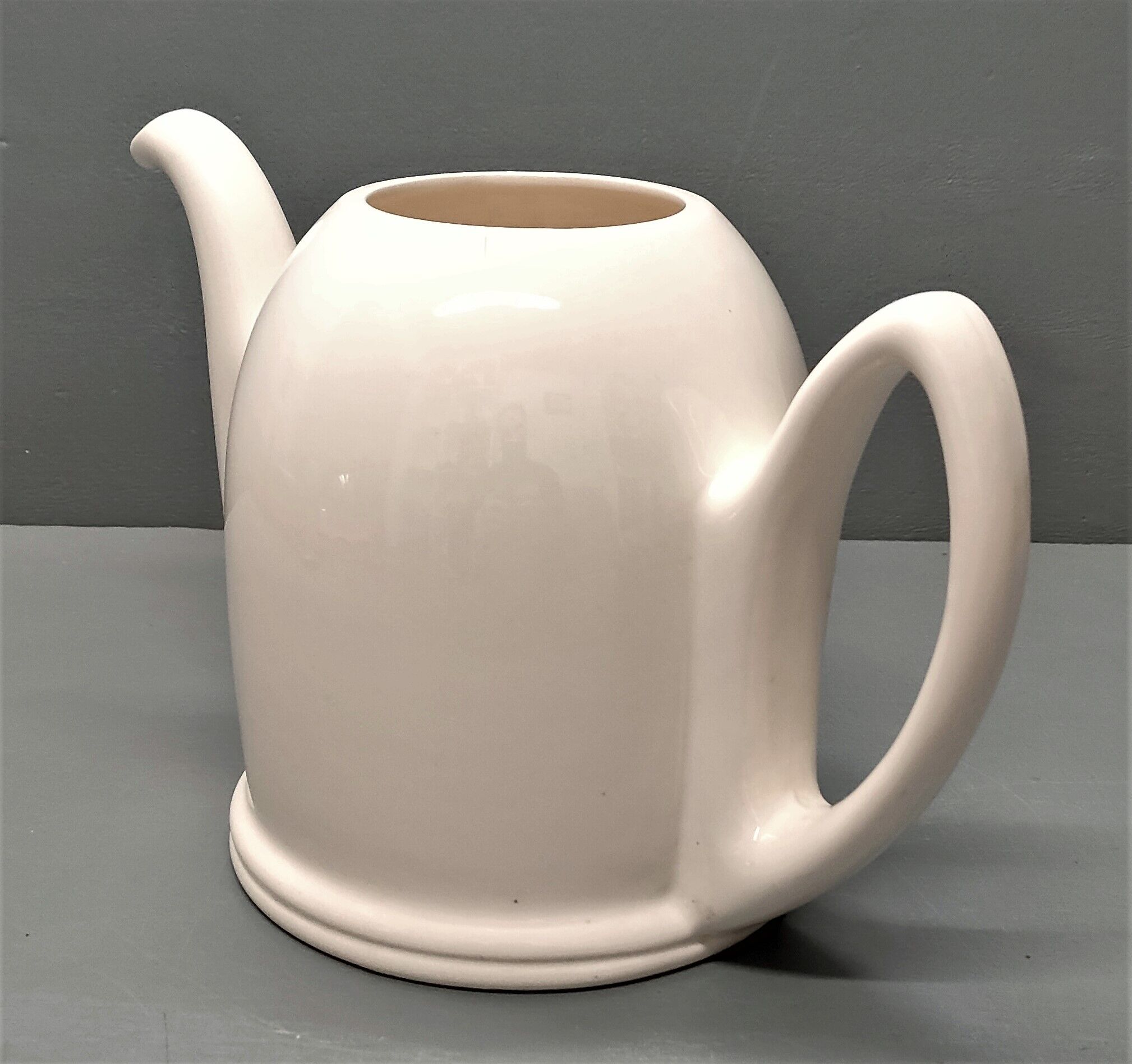 Old teapot Salam tea Villeroy & Boch porcelain and metal ~ 50s