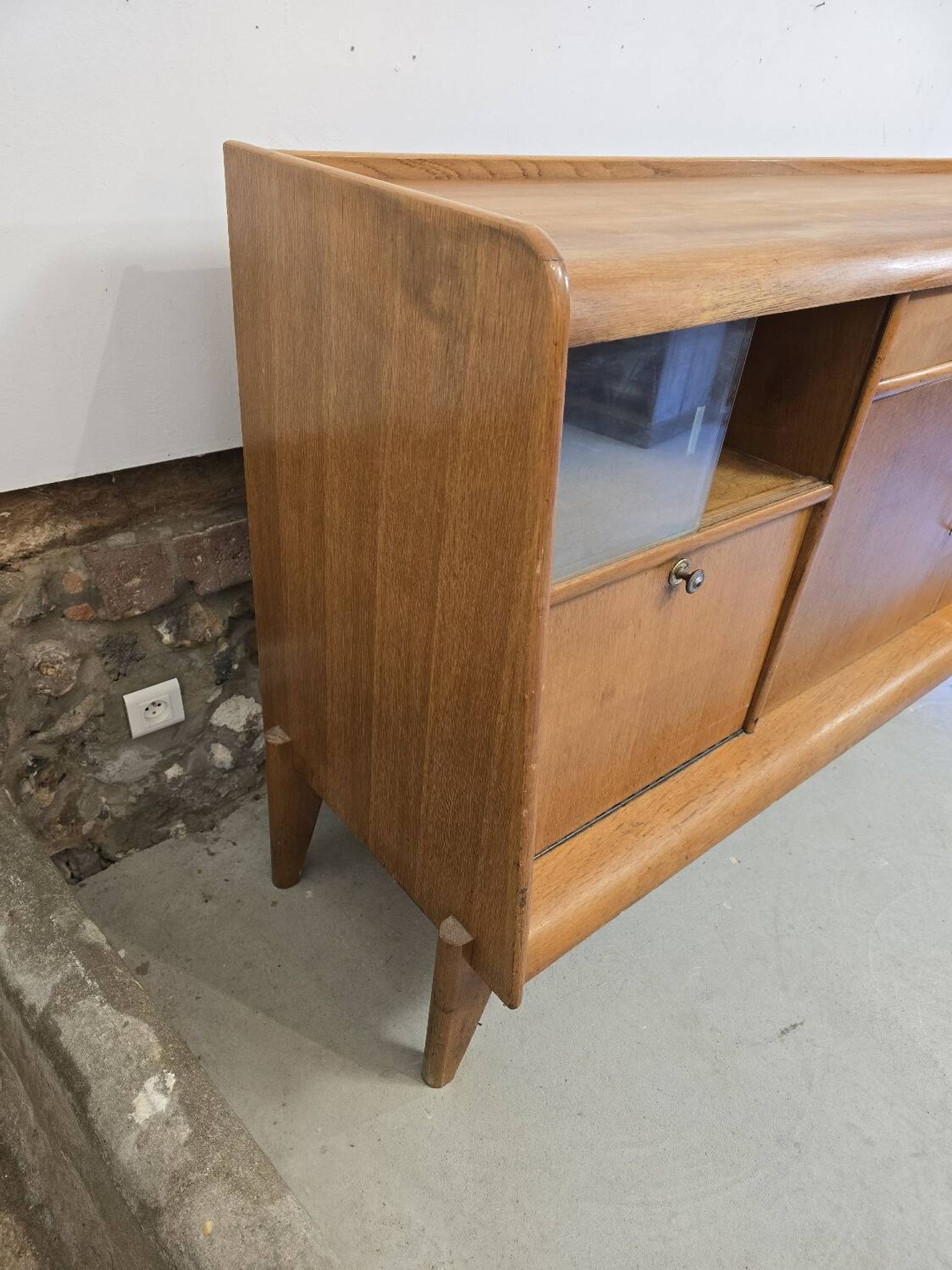 Enfilade 1950 avec vitrine