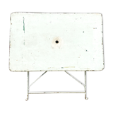 Old folding rectangular garden table - location for parassol
