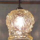 Old portable lamp with a smoked glass globe - mid 20th century.