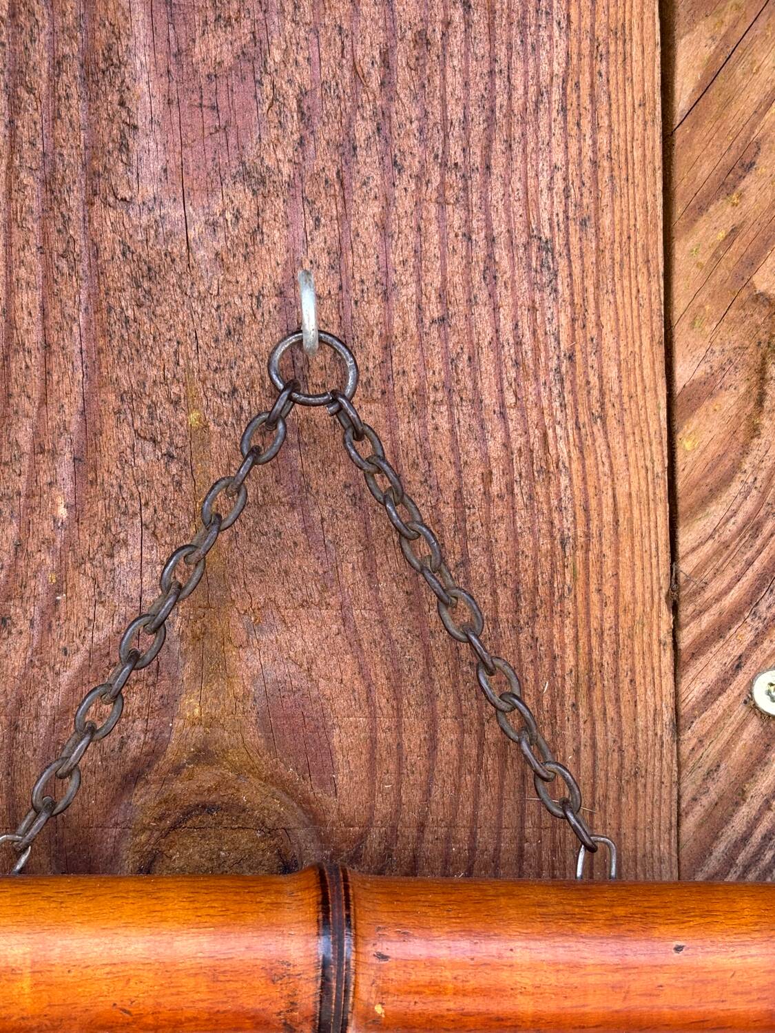 Vintage bamboo mirror