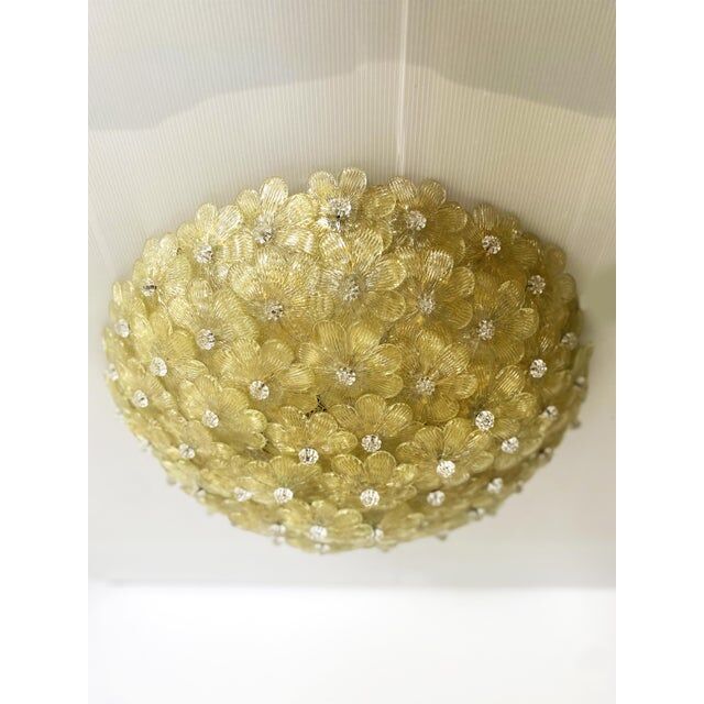 Early 21st century murano glass flush mount