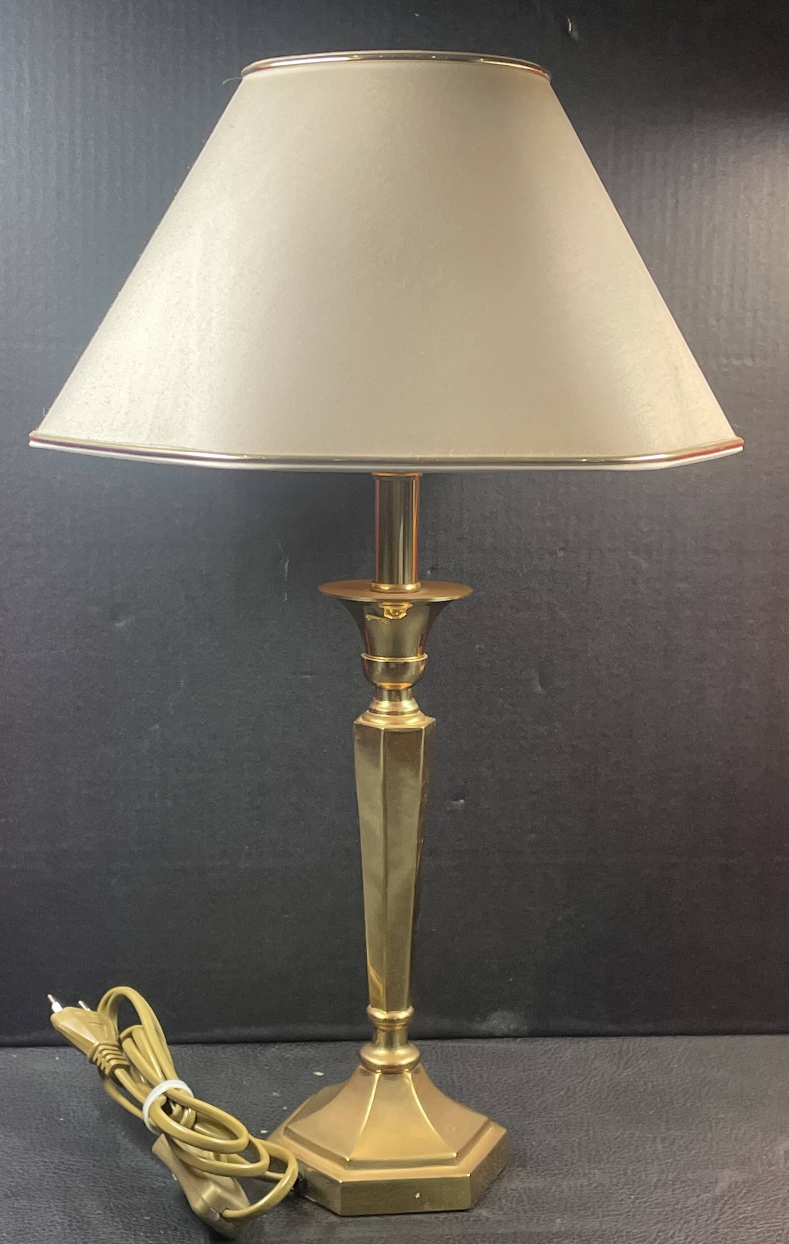 designer brass lamps with its lampshade