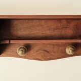 Mahogany wood shelf coat rack
