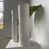 Pair of Parscot wall lights in white lacquered metal from the 80s