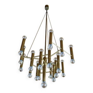 XXL 60s 70s lustre Sciolari - brass