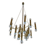 XXL 60s 70s chandelier Gaetano Sciolari for Sciolari Brass with 37 flames