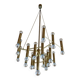 XXL 60s 70s chandelier Gaetano Sciolari for Sciolari Brass with 37 flames