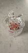 Glass bonbonnière cut with a butterfly pattern