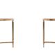 pair Maison Jansen Brass Demi-Lune Tables france 1970s