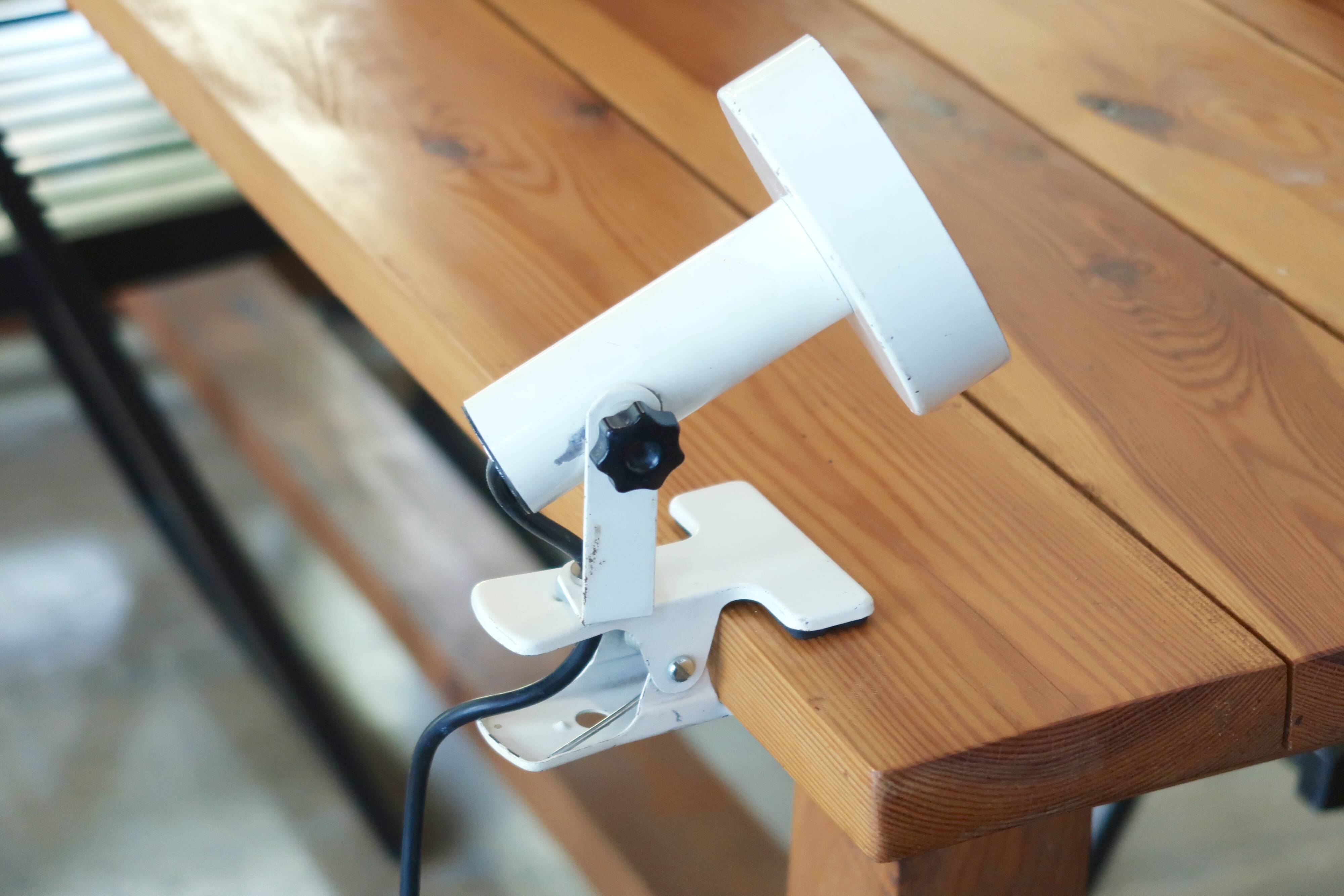 White clip spot lamp, 70s