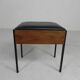 Aristo teak wooden sewing supplies stool, piano stool, 1960s