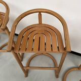 Set of 4 Allmimö stools in solid oak