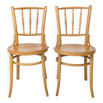 2pcs Vintage café chaise entretoises chaises chaise en bois mid century rétro bistro chaise tournée