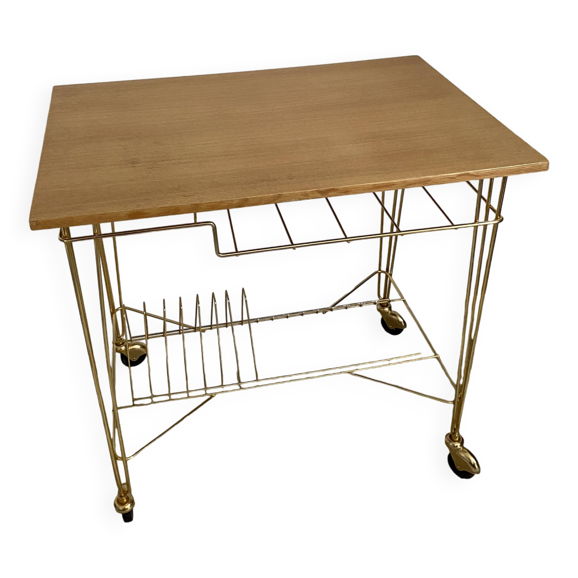 Vinyl rack trolley on wheels