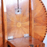 Unique Restored Austrian Biedermeier Walnut Folding Round Dining Table, 1820s
