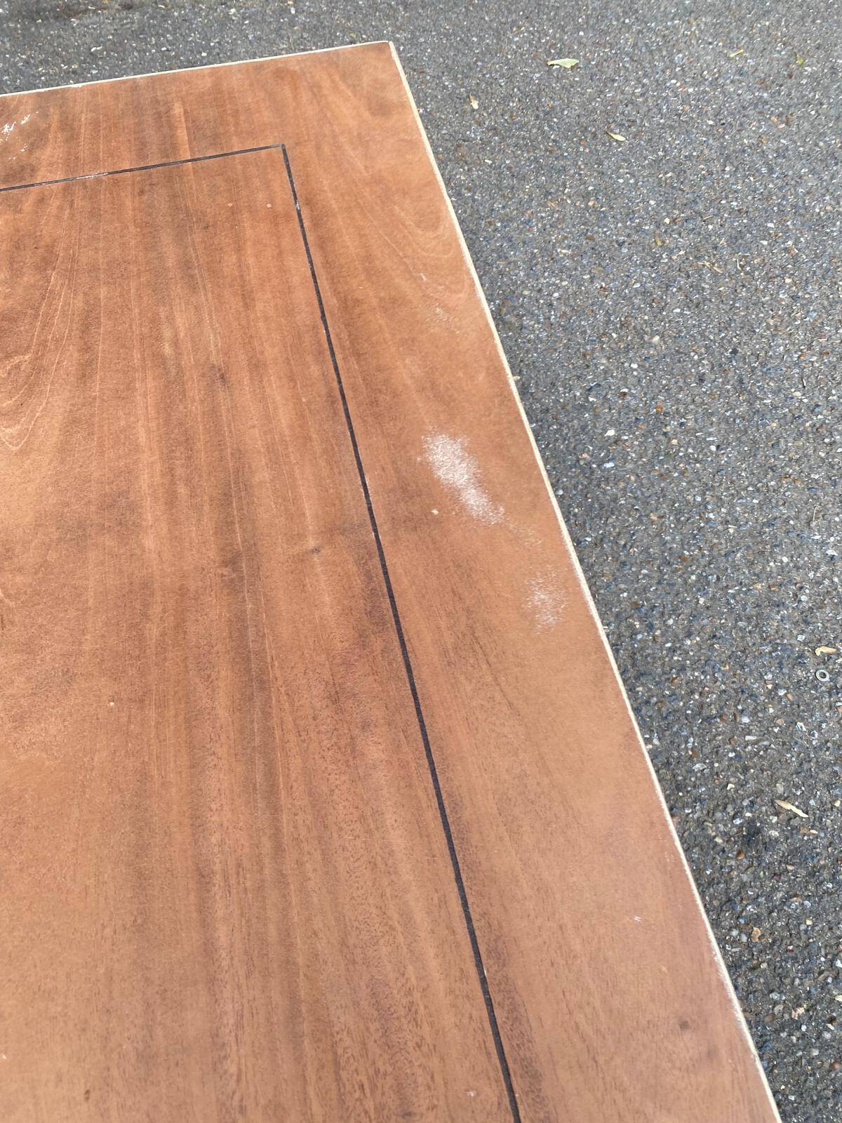 Decapitated opium coffee table in raw wood from the 90s.