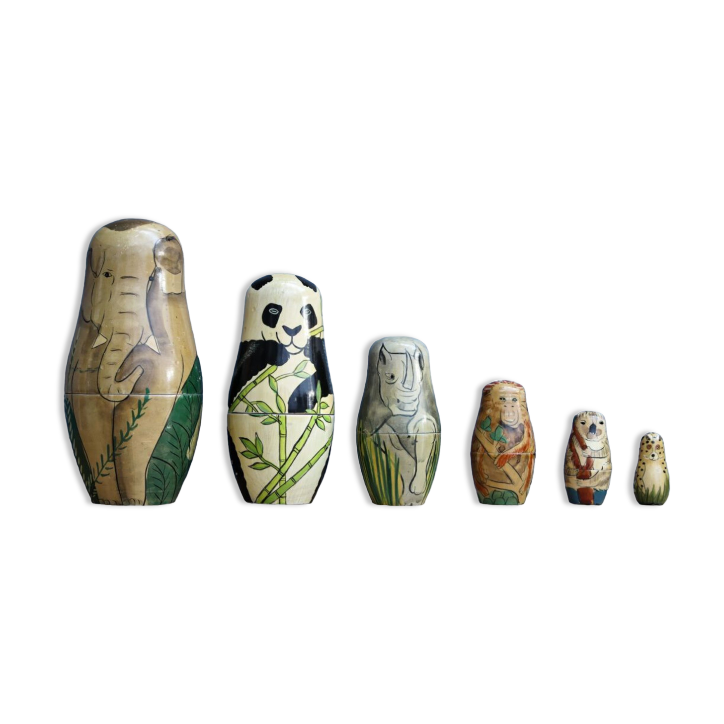 Russian dolls, matryoshka, animals