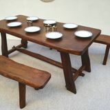 Rustic table and benches 60/70