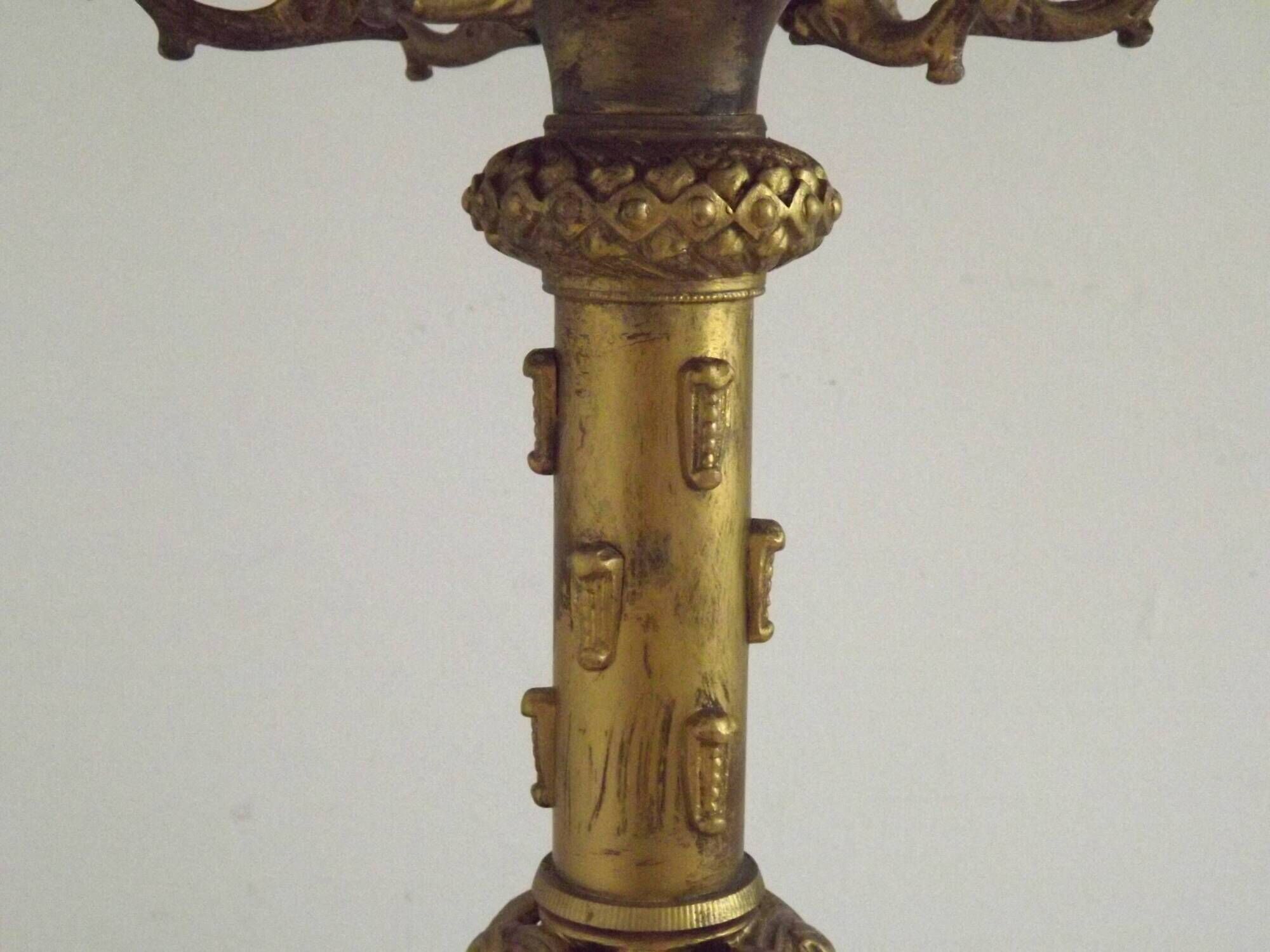 Magnificent French Louis XVI Style Bronze Seven-Light Candelabra LF Paris