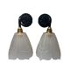 Set of two Art Deco glass wall lights