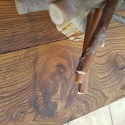Raw wood/white chest