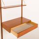 Danish mid-century teak shelving unit with a desk, 1970s
