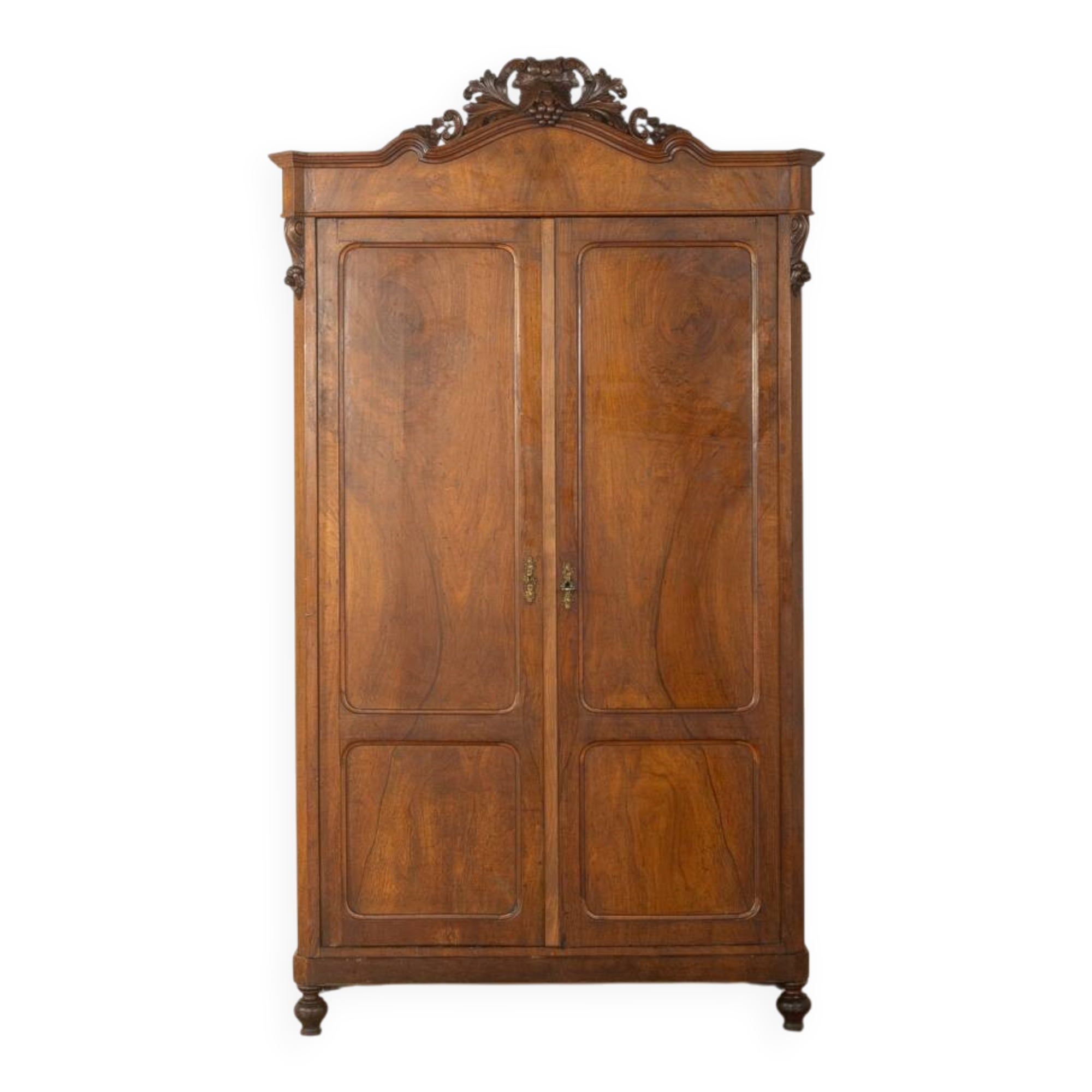 Antique Two-Door Cabinet with Carvings