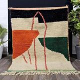 Handmade pure wool rug, size 100 x 200 cm.