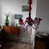 Lustre style baroque en cristal acrylique