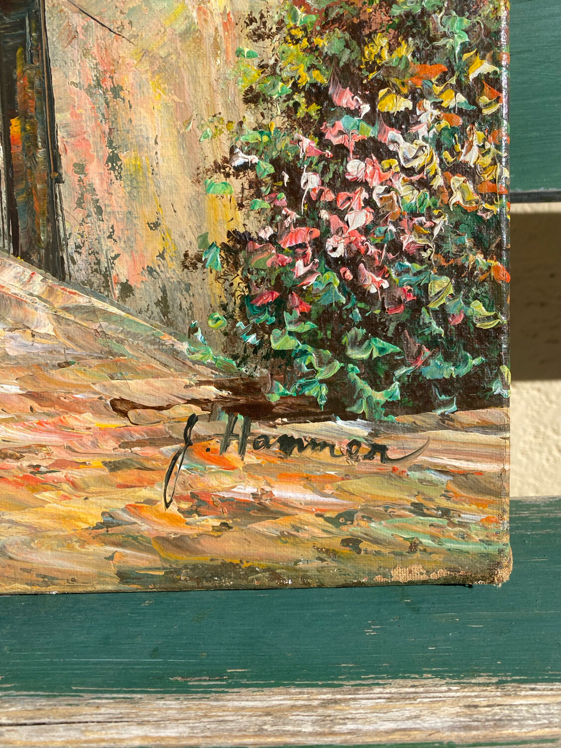 Mediterranean sunset oil on canvas signed