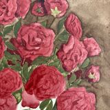 Watercolor with bouquet of roses