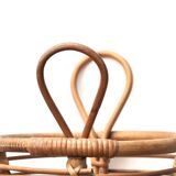 Umbrella stand with rattan and bamboo handles, 1970s