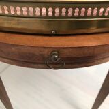 Table in wood, pink breo marble Louis XVI style