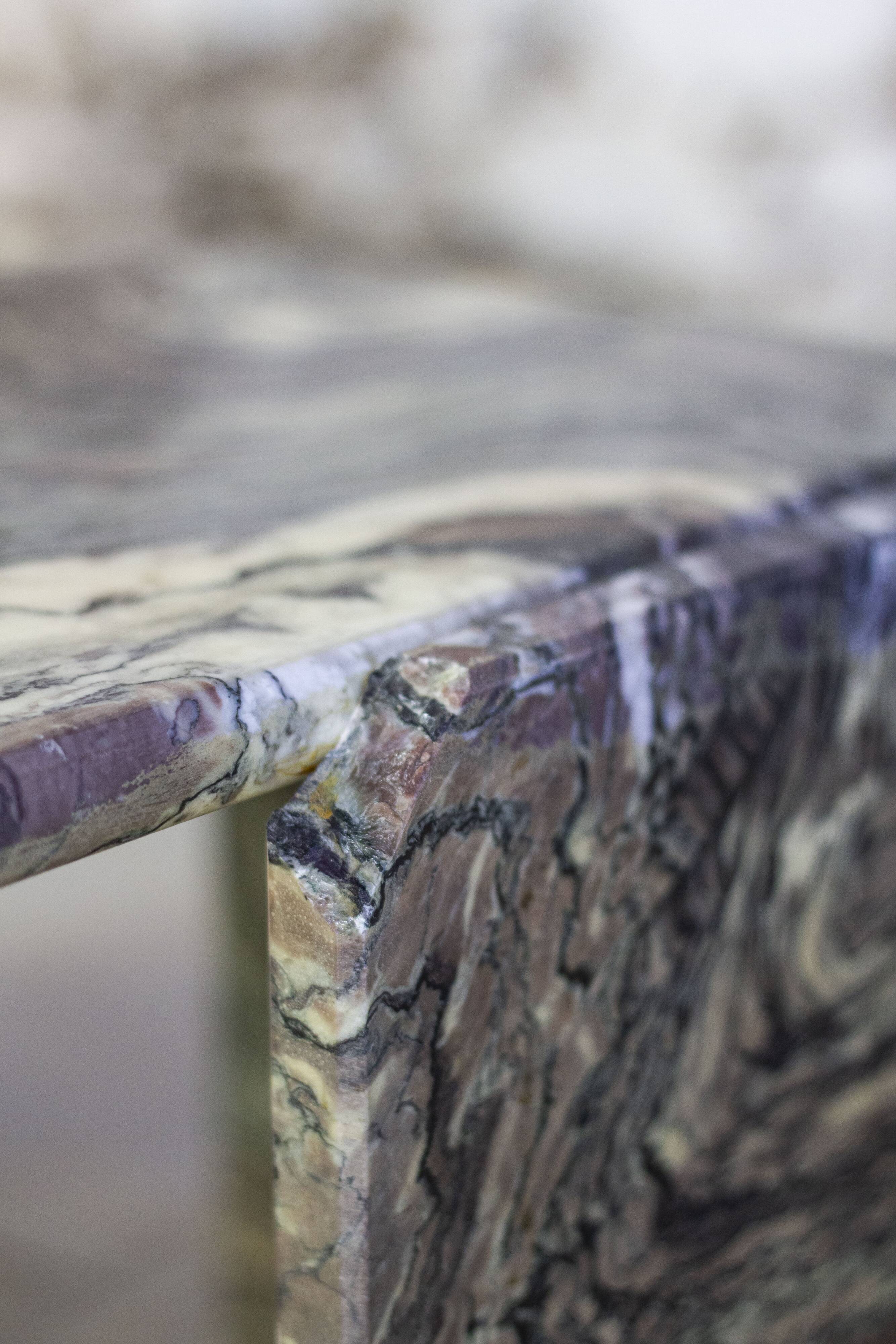 Table basse en marbre forme oeil par Roche Bobois, 1970