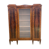 Bibliothèque époque art déco en placage de bois précieux et marqueterie