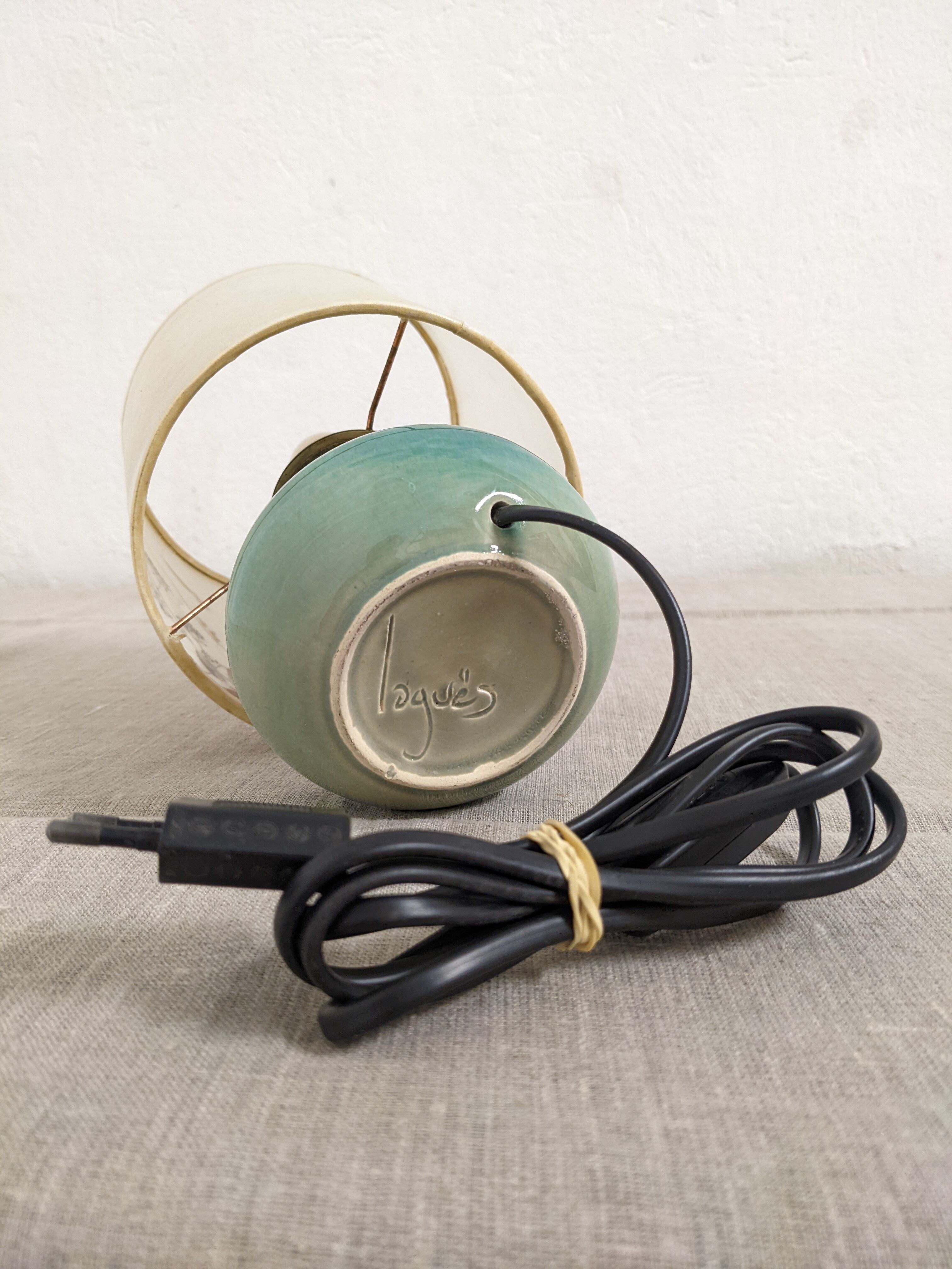 Ceramic bedside lamp from the 60s/70s