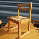 Table et 6 chaises en orme massif