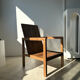 Fauteuil en bois naturel (teck) design minimaliste