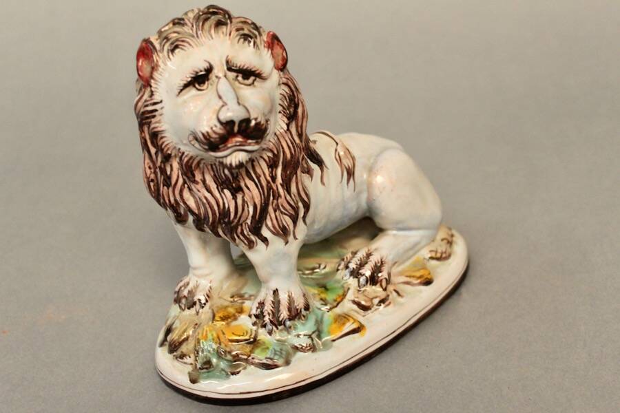 Saint Clement Earthenware Lion