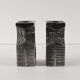 Brutalist candle holders by Olav Joa for Polaris — Steel Art series.