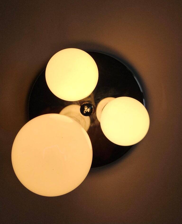 Mid-Century Modern Wall or Ceiling Lamp, Flush Mount, Sölken Leuchten, 1970