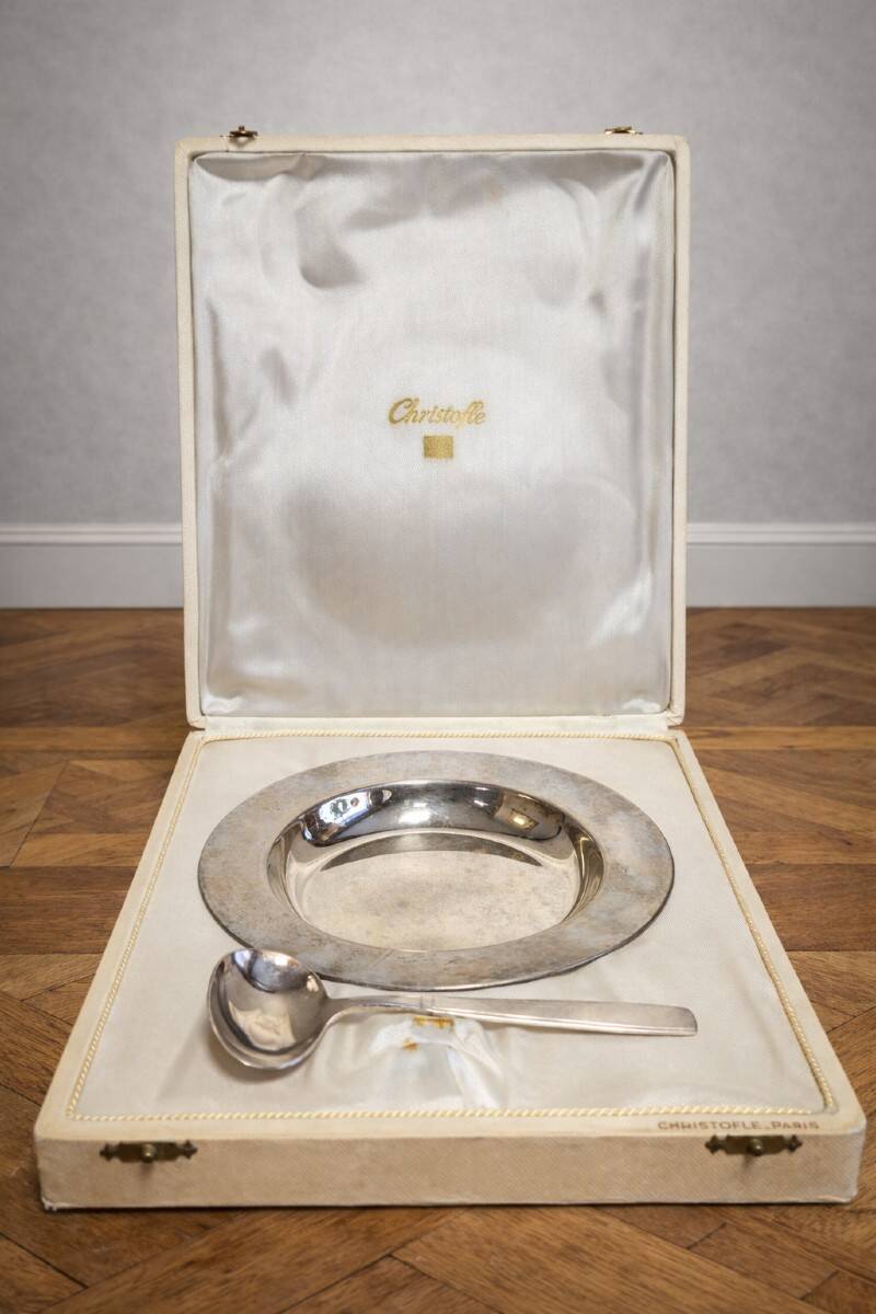 Christofle – Silver-plated porridge service – Original box –