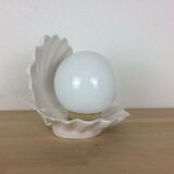 Opaline shell and pearl lamp, ceramics