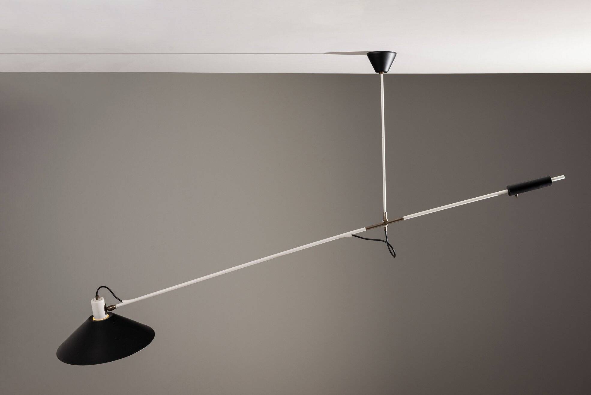 Lampe de plafond à contrepoids JJM Hoogervorst Anvia Pays-Bas 1957