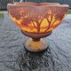 Large bowl on pedestal Daum Nancy – Lakeside landscape 1910